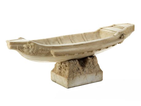 Grand Tour-Objekt in Form eines antiken Schiffes